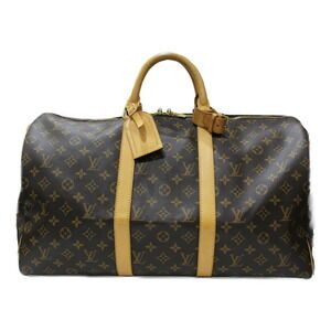 LOUIS VUITTON Keepall Monogram Boston Bag Classic Engraving